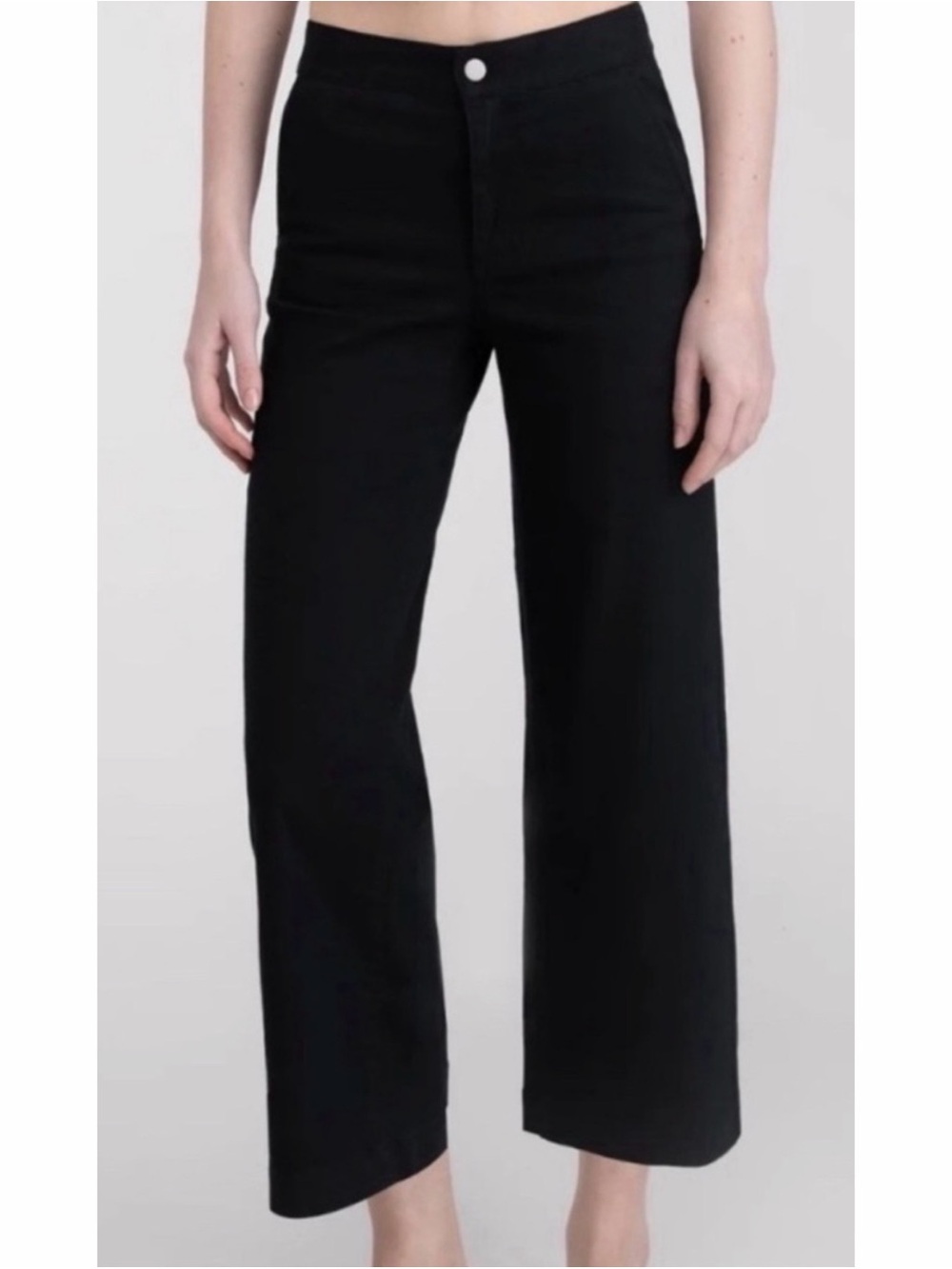 Oak + Fort Wide Leg Denim Pants Black